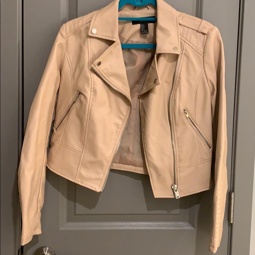Leather moto jacket
